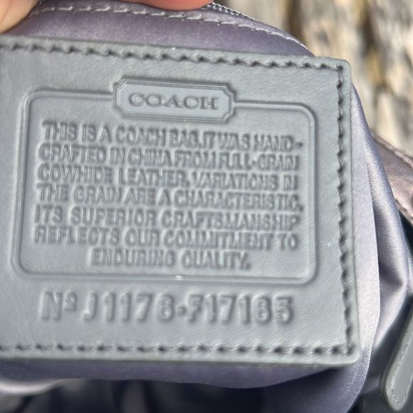 Coach Brook pewter metallic silver hobo satchel bag removable shoulder strap - Picture 6 of 13